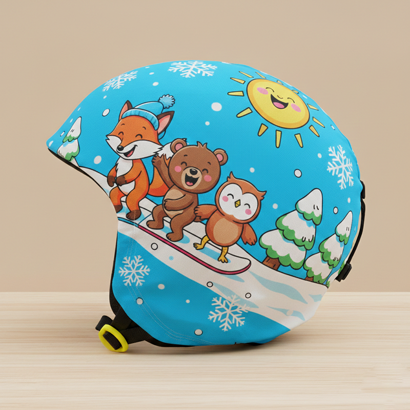 Couvre-casque de ski avec logo – Objet publicitaire personnalisé ｜ cadeauxpublicitaire.com